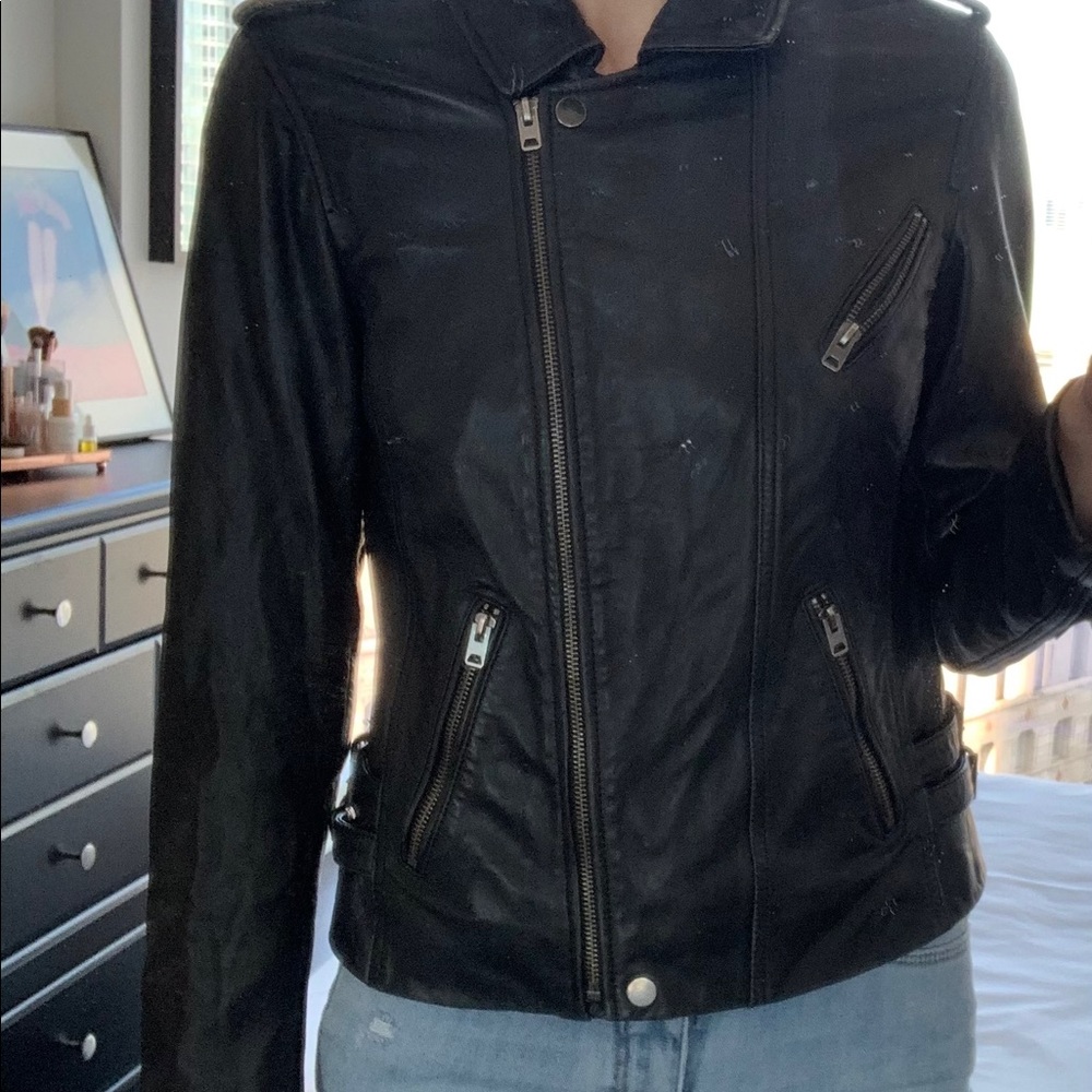 Lucky Brand Black Genuine Leather Jacket